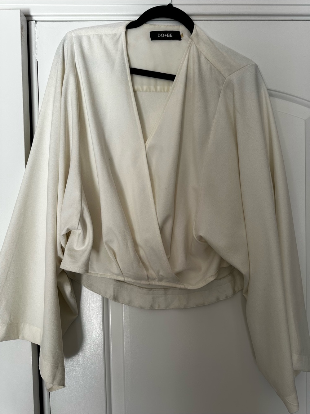 DO+BE Cream Wrap Blouse